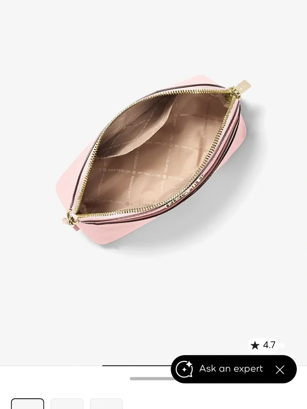 Michael Kors Pink Saffiano Crossbody with Gold Chain